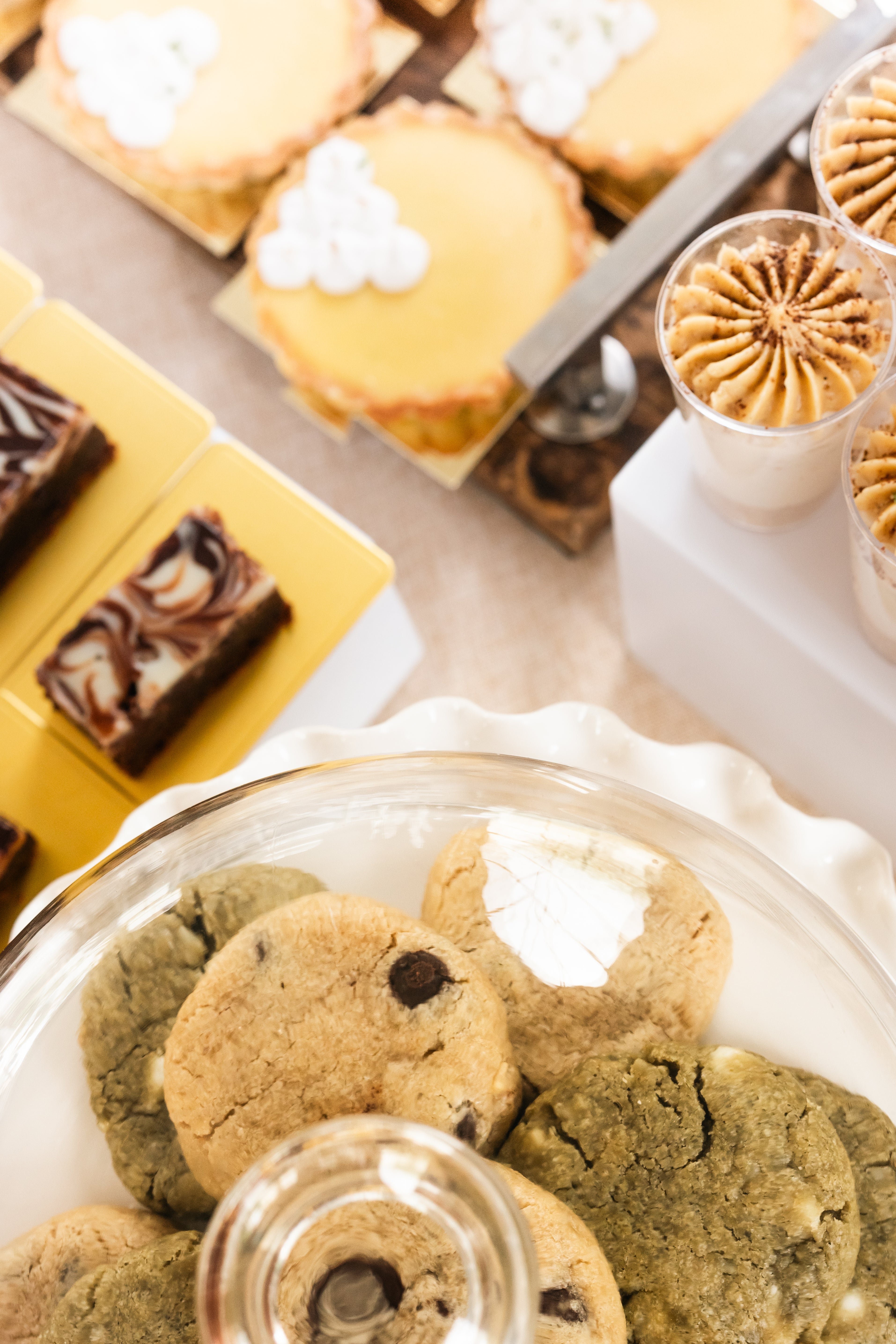 Selección de postres para una celebración